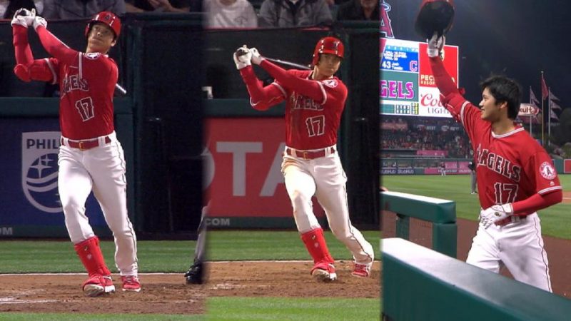 大谷がメジャー初本塁打 13得点でエンゼルス本拠地初勝利 - MLB.JP