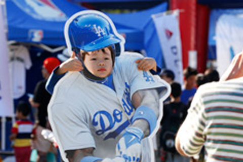 MLBオールスター等身大コーナー
